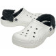 Crocs Baya Lined Fuzz Clog Утепленные Белые с темно-серым