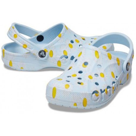 Crocs Baya Clog Ромашки бледно-голубые