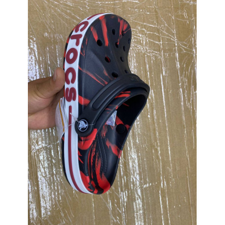 Crocs Bayaband Red Black Printed Красные