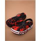 Crocs Bayaband Red Black Printed Красные