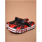 Crocs Bayaband Red Black Printed Красные
