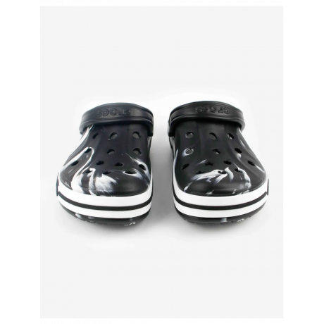 Crocs Bayaband White Black Printed Белые