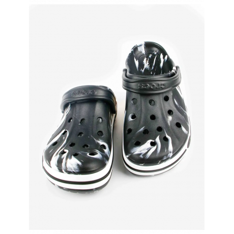 Crocs Bayaband White Black Printed Белые