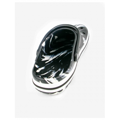 Crocs Bayaband White Black Printed Белые