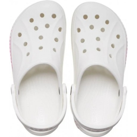 Crocs Bayaband Clog Logo Motion Pink белые