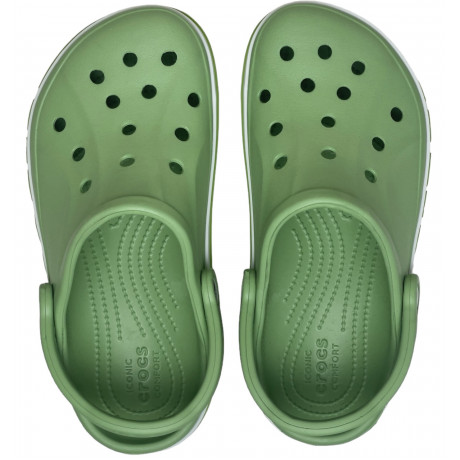 Crocs Bayaband Clog темно-зеленые с белым