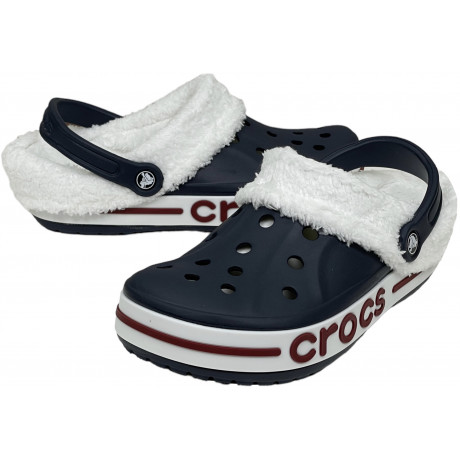 Crocs Bayaband Clog Утепленные Темно-синие (мех снимается)