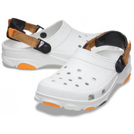 Crocs Classic All Terrain Clog Белые с оранжевым