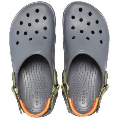 Crocs Classic All Terrain Clog Серые с оранжевым