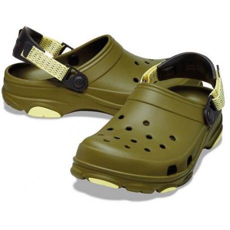 Crocs Classic All Terrain Clog Зеленые с желтым