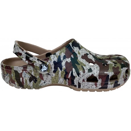 Crocs Classic Clog Camo Rex коричневые