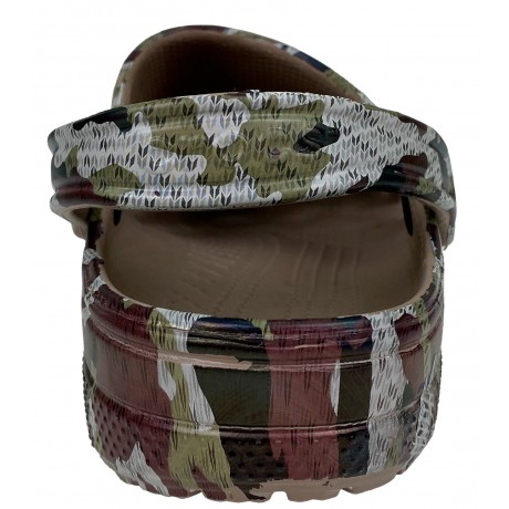 Crocs Classic Clog Camo Rex коричневые