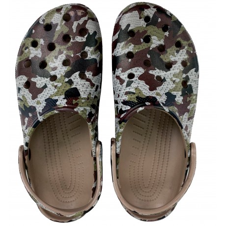 Crocs Classic Clog Camo Rex коричневые