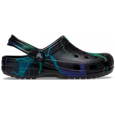 Crocs Classic Out of this World II Clog черные с зеленым