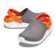 Детские кроксы Crocs Kids’ LiteRide Clog Серо-оранжевые