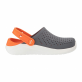 Детские кроксы Crocs Kids’ LiteRide Clog Серо-оранжевые