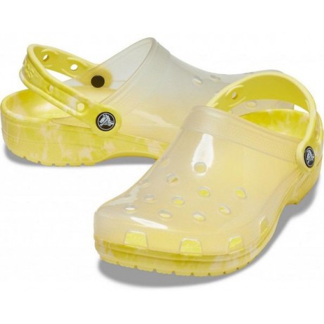 Crocs Classic Translucent Bleach Dye Clog Желтые