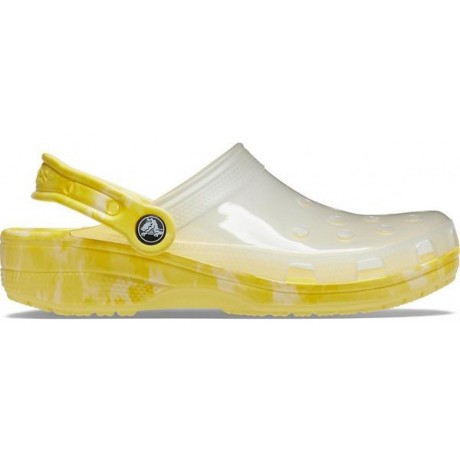 Crocs Classic Translucent Bleach Dye Clog Желтые