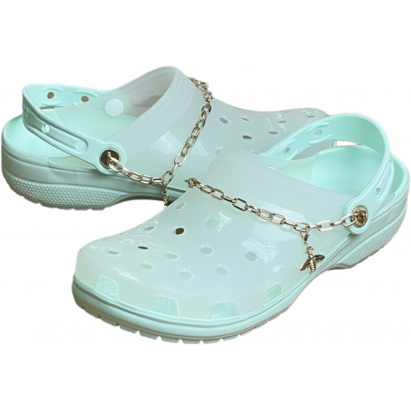 Crocs Classic Translucent Clog Charms Mint Мятные