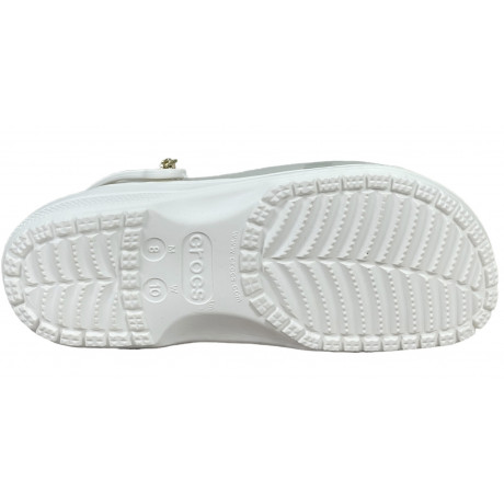 Crocs Classic Translucent Clog Charms White Белые с розовым