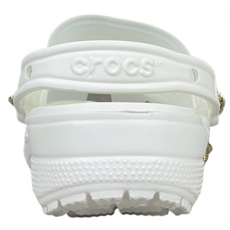 Crocs Classic Translucent Clog Charms White Белые с розовым