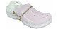 Crocs Classic Translucent Clog Charms White Белые с розовым