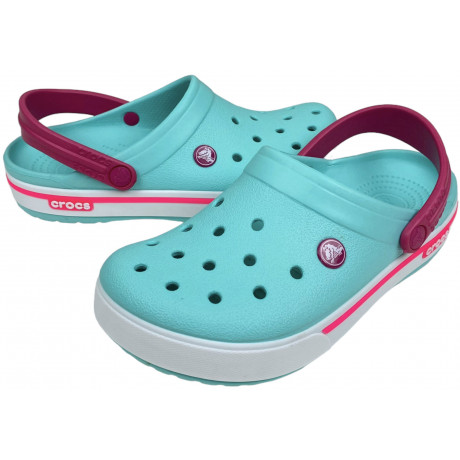 Crocs Crocband II Clog голубые с розовым