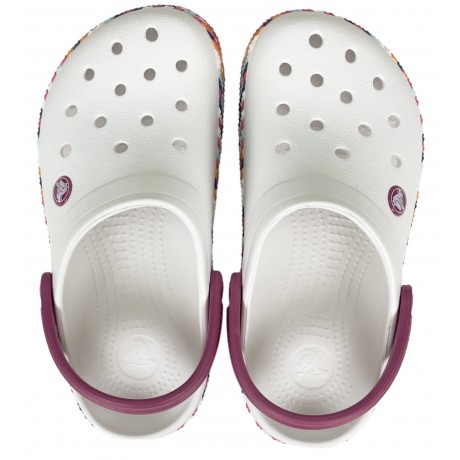 Crocs Crocband Rainbow Gitter Clog Белые