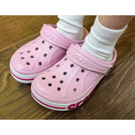 Crocs Bayaband Clogs Детские бледно-розовые