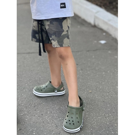 Crocs Bayaband Clogs Детские хаки