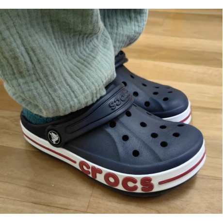 Crocs Bayaband Clogs Детские синие с красным