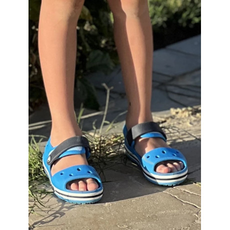 Crocs Bayaband Sandal Детские голубые с черным