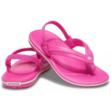 Crocs Crocband Strap Flip K Детские розовые