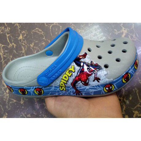 Crocs Kids Fun Lab Spider-Man Light Clogs Детские серые
