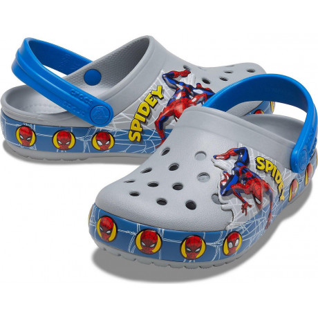 Crocs Kids Fun Lab Spider-Man Light Clogs Детские серые