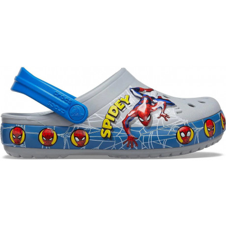 Crocs Kids Fun Lab Spider-Man Light Clogs Детские серые