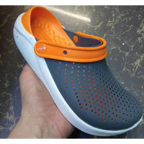 Crocs LiteRide Kids Clog Детские Оранжевые с черным