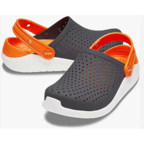 Crocs LiteRide Kids Clog Детские Оранжевые с черным