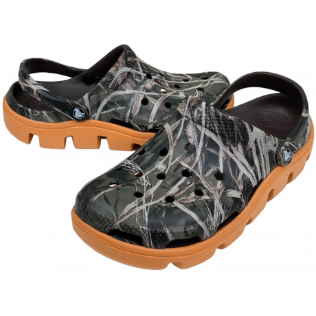 Crocs Duet Sport Clog Camo Grey Orange