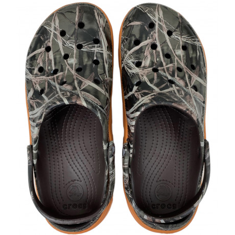 Crocs Duet Sport Clog Camo Grey Orange