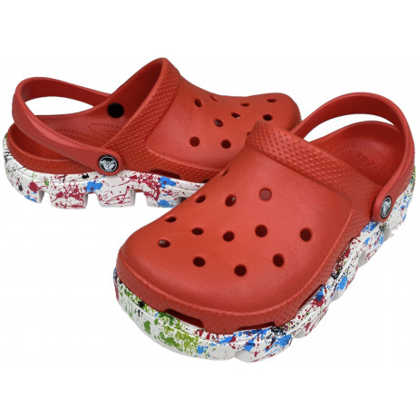 Crocs Duet Sport Clog Motion Красные с белым
