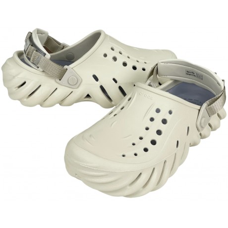 Crocs Echo Clog Bone Grey белые с серым