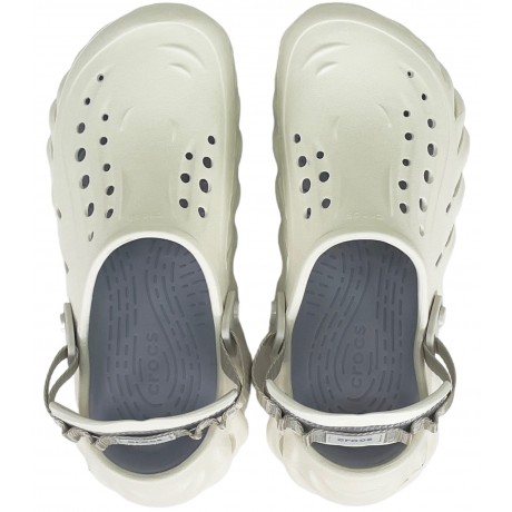 Crocs Echo Clog Bone Grey белые с серым