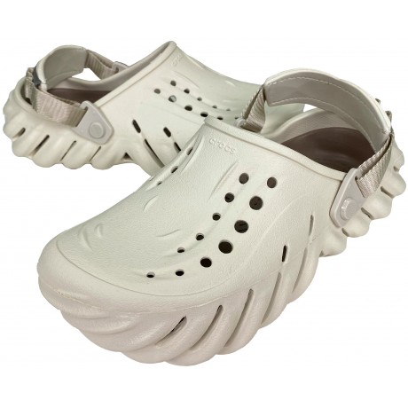 Crocs Echo Clog Stucco кремовые с коричневым