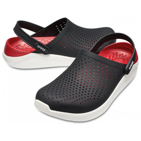 Crocs LiteRide Clog Black Red Черные с красным