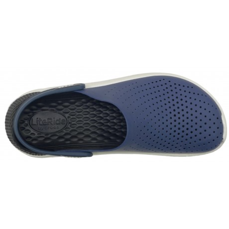 Crocs LiteRide Clog Blue Steel Синие с белым