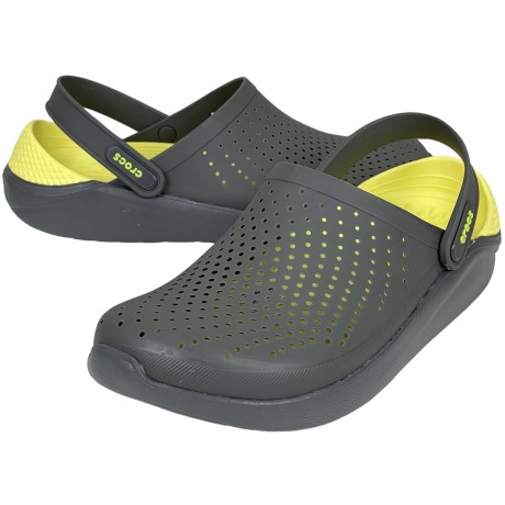 Crocs LiteRide Clog Черные с желтым