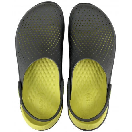 Crocs LiteRide Clog Черные с желтым