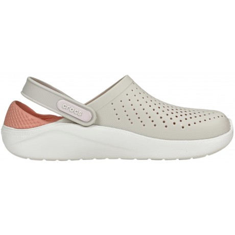 Crocs LiteRide Clog кремовые с розовым