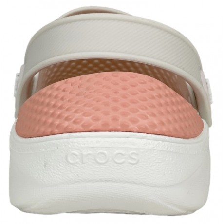 Crocs LiteRide Clog кремовые с розовым